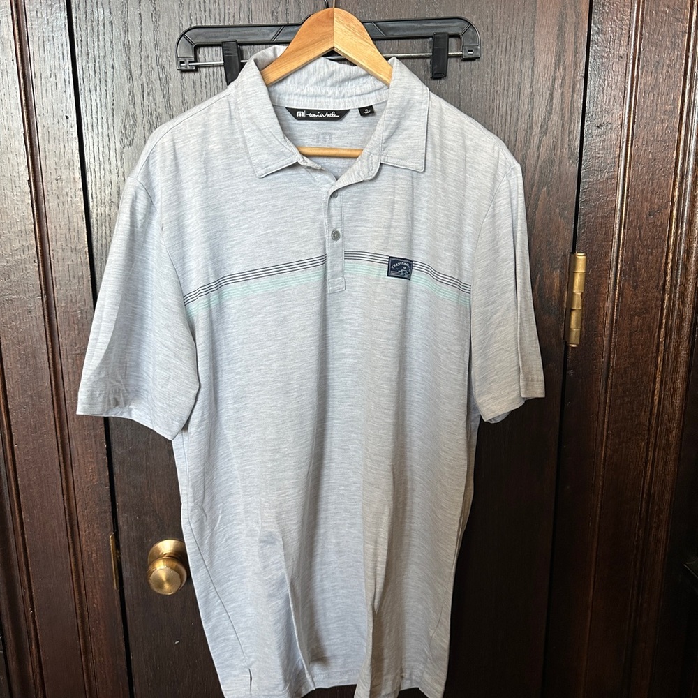 Travis Mathew Gray Polo Shirt Casual Style
